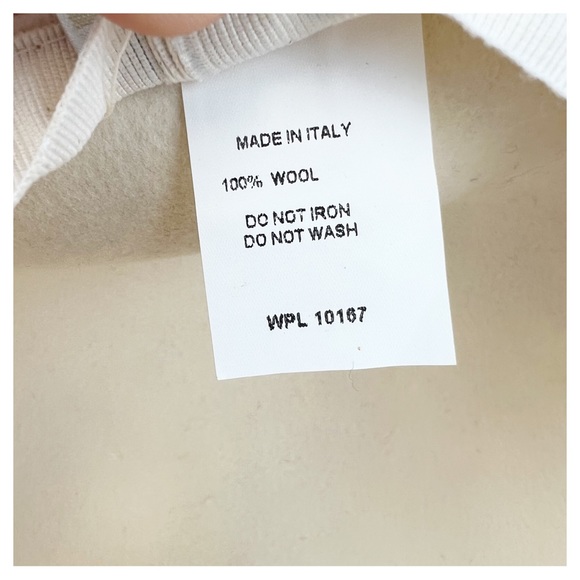 AQUA Cream 100% Wool Cloche Hat - Picture 7 of 7